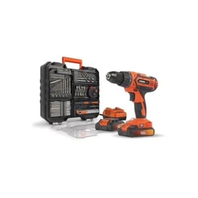 Afbeelding van 20V accuboormachine met 2 accu&#039;s, 1 lader en koffer Dual Power POWDP15301