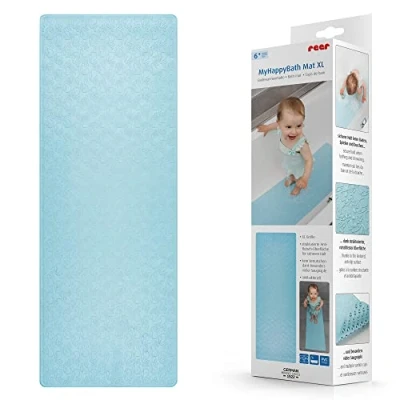 Afbeelding van Reer Anti slip badmat Natuurlijk rubber blauw 42x25 cm