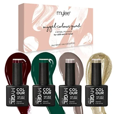Afbeelding van Mylee Gel Nagellak Set 4x10ml [Festive Favourites] UV/LED Gellak Nail Art Manicure Pedicure, Professioneel &amp; Thuisgebruik Langdurig en gemakkelijk aan te brengen