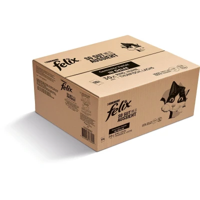 Afbeelding van Felix Multibox Elke Dag Feest Mix Selectie In Gelei Kattenvoer Rund Tonijn Kip 120x85 g