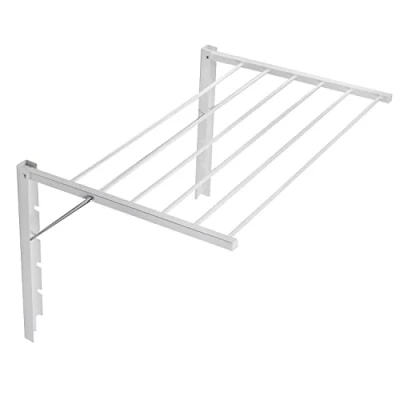 Afbeelding van ABJ Opvouwbaar Mini Droogrek voor badkamer muurmontage 60 cm WIT