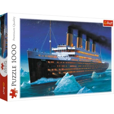 Afbeelding van Trefl Titanic puzzel, voering 1000 stukjes, Engeland, oceaan, ijsberg, creatief entertainment, plezier, cadeau, klassieke puzzels voor volwassenen en kinderen