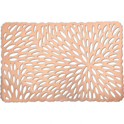 Afbeelding van Zeller Placemats glanzend koper rechthoekig 29 x 44 cm onderleggers