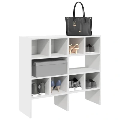 Afbeelding van vidaXL Schoenenrekken 2 st stapelbaar 89,5x30x40 cm wit