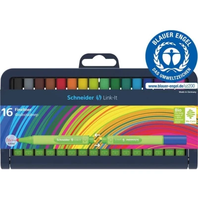 Afbeelding van Schneider S 191292 Fineliner Link It 0,4Mm Assorti 16 Stuks
