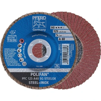 Afbeelding van PFERD 67704125 PFC 125 A 40 SG STEELOX Lamellenschijf Diameter mm Boordiameter 22.23 RVS, Staal 10 stuk(s)