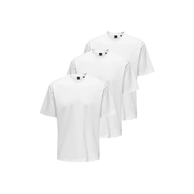 Afbeelding van Only &amp; Sons 3ER PACK FRED Tshirt basic, Heren, Maat: XXL, Weiß