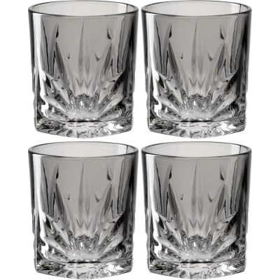 Afbeelding van Whiskeyglas 330ml grijs CAPRI set van 4