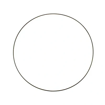 Afbeelding van GLOREX 6 1294 227 metalen ring om te knutselen met een diameter van ca. 25 cm, gecoat in zwart, ideaal voor dromenvangers, macramé, wanddecoratie en bloemisterij