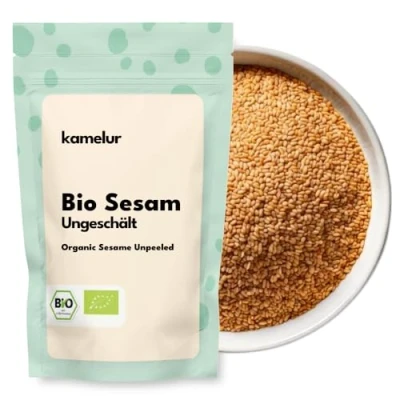 Afbeelding van Kamelur Ongeschilde biologische sesamzaadjes (1 kg) niet geroosterd en zonder additieven
