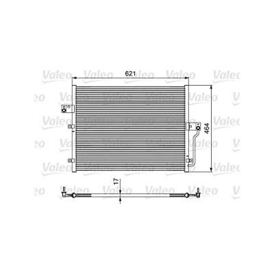 Afbeelding van VALEO 814441 Condensor Airco Zonder droger Aluminium 444