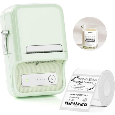 Afbeelding van Niimbot B21 Labelprinter draadloos printbreedte 25 50mm direct thermisch 203dpi 1200mAh Mint Groen