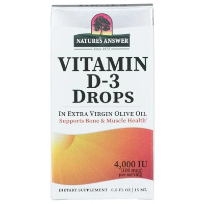 Afbeelding van Natures Answer Vitamine D3 2000 IU 50 mcg per druppel 15ml