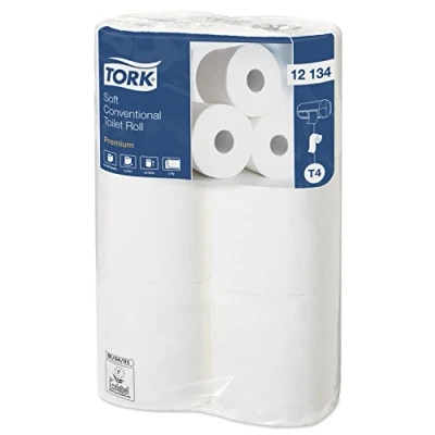 Afbeelding van Tork 12134 Premium toiletpapier, zacht, 2 laags, 6 rollen, x 198 vellen