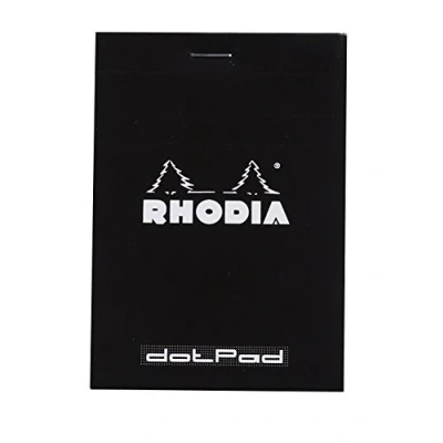 Afbeelding van Rhodia 18558C Notitieblok met nietjes N18 oranje A4 Gestippeld gelinieerd 80 afscheurbare vellen Wit Clairefontaine papier g/m Zachte en duurzame gecoate omslag Basics