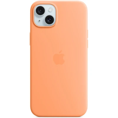 Afbeelding van Apple MagSafe Siliconen Back Cover Oranje iPhone 15 Plus