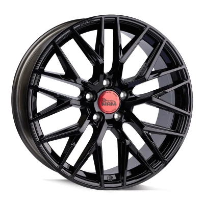 Afbeelding van MAM 5 gat 19duim 108mm lichtmetalen Velg RS4 schwarz glanz MAMRS48519510845BP
