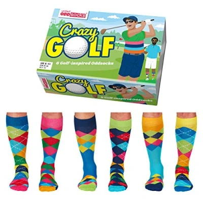 Afbeelding van United Odd Socks 6 PACK Mottomotive Sokken, Heren, Maat: 41 46, Crazy golf
