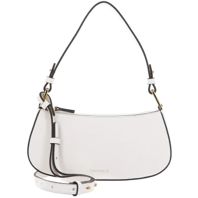 Afbeelding van COCCINELLE Leren Schoudertas Avondtas Merveille Mini Bag Blanco Crème