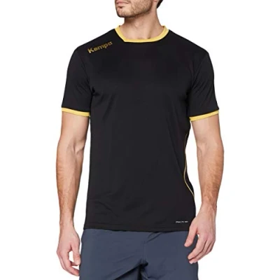 Afbeelding van Kempa Curve Shirt Zwart Goud Maat 116