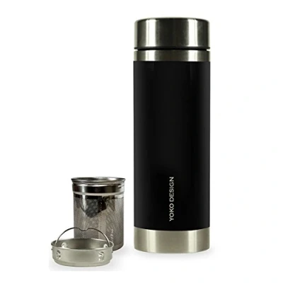 Afbeelding van YOKO DESIGN Dubbelwandig, van roestvrij staal, BPA vrij, herbruikbaar, milieuvriendelijk, voor thee, sport, kinderen, kantoor, reizen, 350 ml