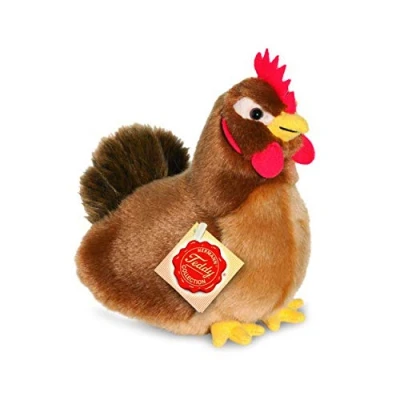 Afbeelding van Hermann Teddy Knuffeldier Kip pluche stof premium kwaliteit knuffels lichtbruin 16 cm