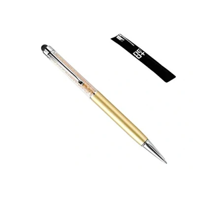 Afbeelding van KWALITEIT 2 in 1 capacitieve touchscreen stylus en balpen met Swarovski kristallen. Gratis penvulling (Latte)