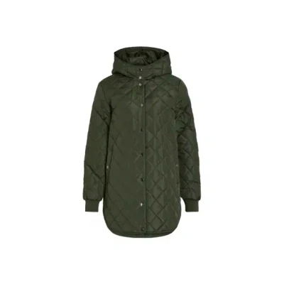 Afbeelding van VILA Vitate LS Hooded Wintermantel, Dames, Maat: 36, Deep depths