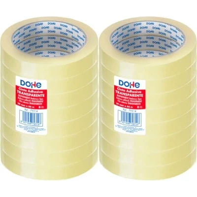 Afbeelding van Dohe Transparant plakband (16 stuks) 1,9 cm x 66 m, verzegeld voor het verpakken van dozen, zendingen of verhuizingen, sterke lijm 45 micron Kantoorbenodigdheden