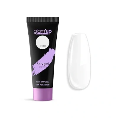 Afbeelding van Glam&#039;Up Paris Semi permanente polygel buisverlengingsgel uv nagelopbouwgel kunstdesign voor nagels eenvoudig te gebruiken lange houdbaarheid wit