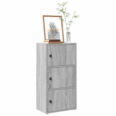 Afbeelding van vidaXL Boekenkast 40x24x77 cm bewerkt hout grijs sonoma eikenkleurig