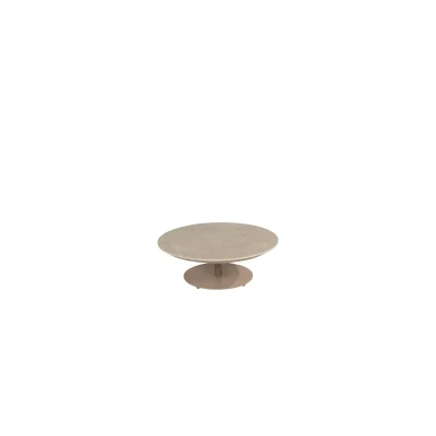 Afbeelding van Boaz lounge tuintafel 80xH30 cm ceramic middenpoot latte 4 Seasons Outdoor