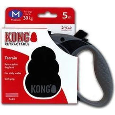 Afbeelding van Kong Retractable Leash Terrain 5m Black Medium