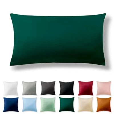 Afbeelding van Alreya verstevigde katoenen kussenhoes 40 x 80 cm 100% katoen met YKK rits Superzacht Bosgroen
