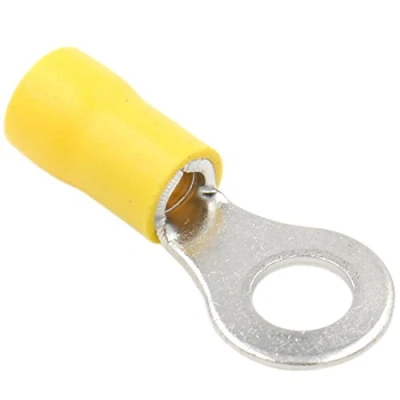Afbeelding van Heschen Ring Terminal Vinyl krimpverbinder, geïsoleerd, 12 10 AWG, 100 stuks, grootte 1/10,2 cm, voor 4 6 mm² (12 AWG), geel, stuks