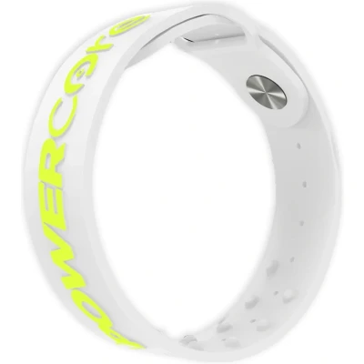 Afbeelding van PowerCore, proprioceptie sportarmband, Wit/Neon M/L, Polsband verbetert sportprestaties