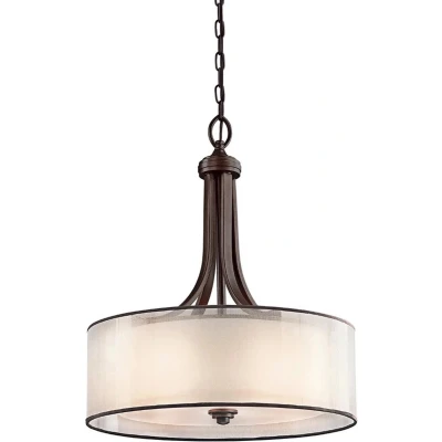 Afbeelding van Kichler LED Pendelarmatuur Lacey 4X E27 Max 60W Dimbaar Mission Bronze
