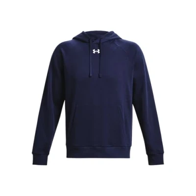 Afbeelding van Under Armour UA Rival Fleece Hoodie Heren Sporttrui Navy Wit