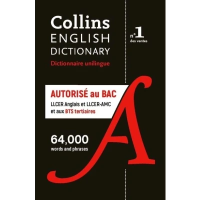 Image de Dictionnaire Anglais unilingue format poche autorisé au bac spécialités LLCER et AMC + BTS tertiaires