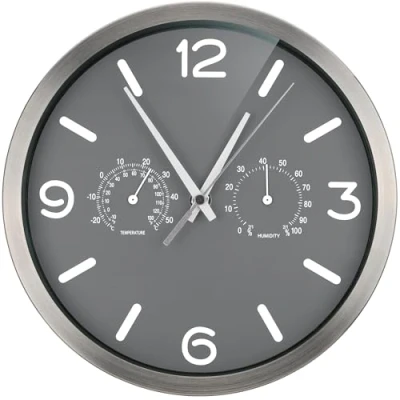 Afbeelding van Bresser Wandklok Mytime Aluminium Antraciet Ø25 CM