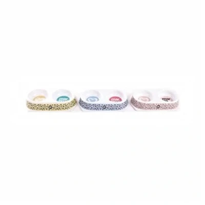 Afbeelding van Martin sellier voerbak kat melamine dubbel assorti (2X180 ML)