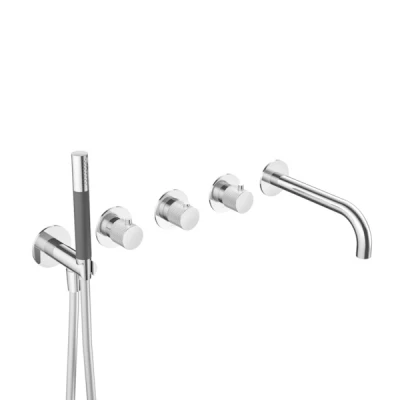 Afbeelding van HotBath Cobber afbouwdeel voor inbouwthermostaat geschikt bad/douche met uitloop HBCB7072 Chroom
