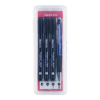 Afbeelding van Aristo pigmentliner Creatief set 3 delig met vulpotlood AR VD23624