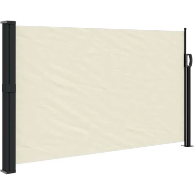Afbeelding van Windscherm uittrekbaar 120x500 cm crèmekleurig