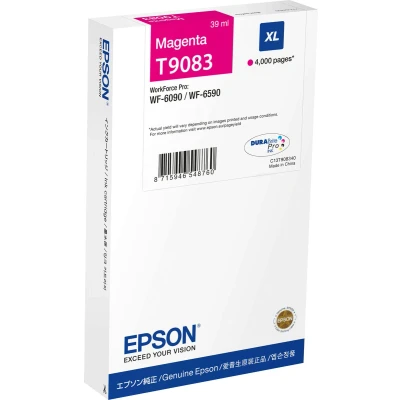Afbeelding van Heren T Shirt met Korte Mouwen Epson C13T90834N Rood Magenta