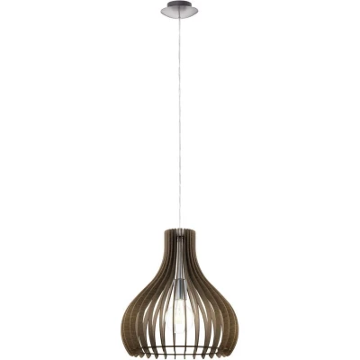 Afbeelding van EGLO Tindori Hanglamp 1 Lichts Ø380mm. Nikkel Mat Donkerbruin