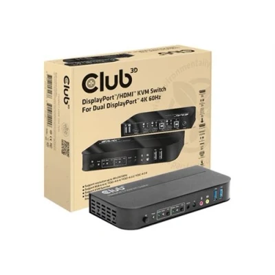 Image de Club 3D CSV 7210 Commutateur écran clavier souris/audio 2 x KVM / audio 1 utilisateur local de bureau