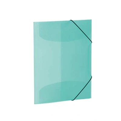 Image de HERMA Chemises à élastique Translucide en Turquoise, A4, plastique robuste, avec 3 rabats intérieurs, 1 porteé de chemise