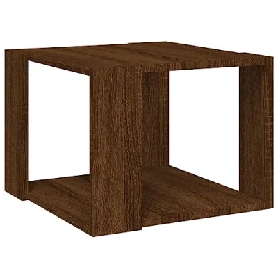 Image de vidaXL Table basse Chêne marron 40x40x30 cm Bois d&#039;ingénierie815170