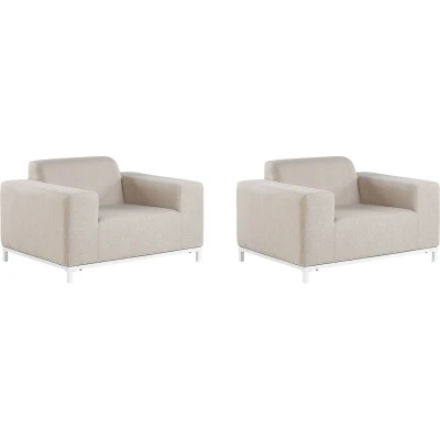 Afbeelding van Beliani ROVIGO Fauteuil Beige Kunststof